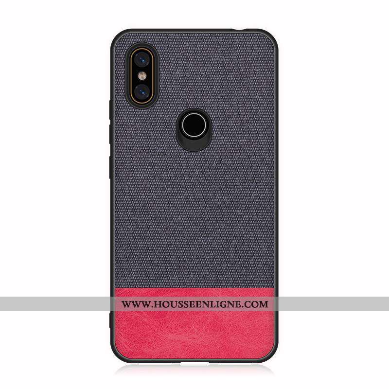 Coque Xiaomi Mi Mix 2s Cuir Modèle Fleurie Noir Silicone Tissu Étui Téléphone Portable