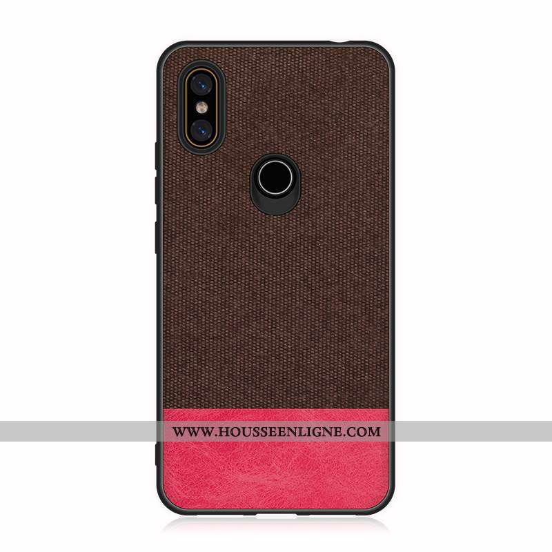 Coque Xiaomi Mi Mix 2s Cuir Modèle Fleurie Noir Silicone Tissu Étui Téléphone Portable