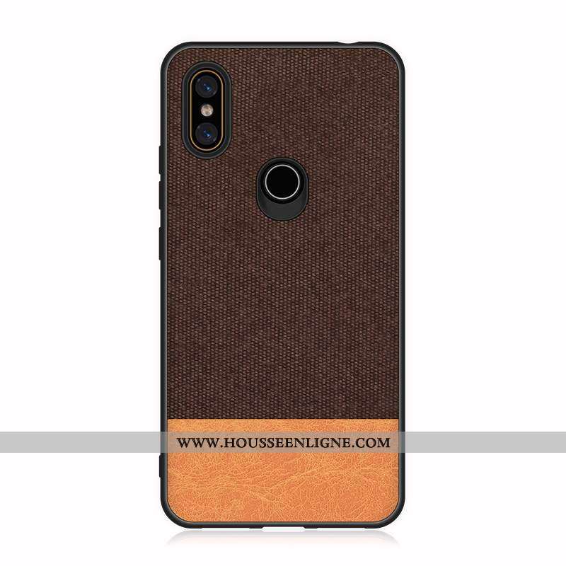 Coque Xiaomi Mi Mix 2s Cuir Modèle Fleurie Noir Silicone Tissu Étui Téléphone Portable