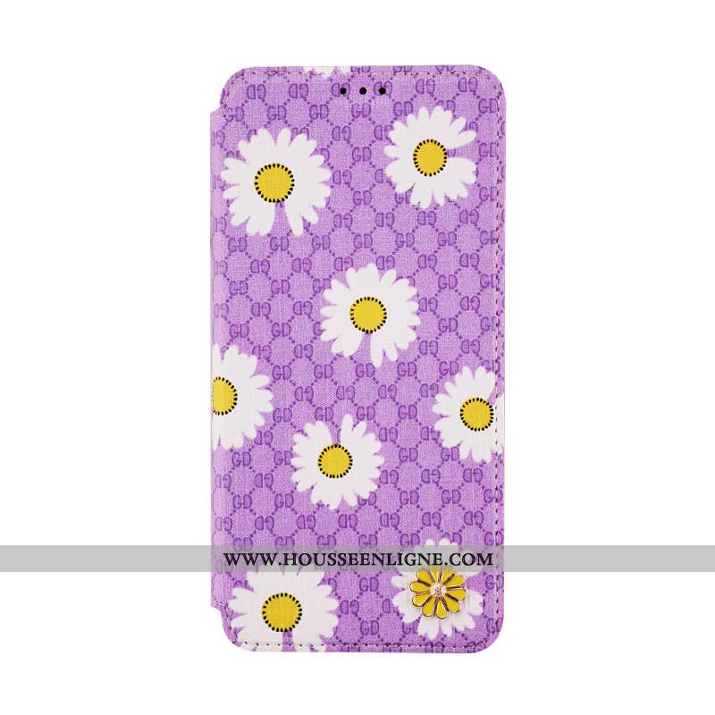 Coque Xiaomi Mi Mix 2s Cuir Protection Petite Marguerite Petit Étui Net Rouge Rose
