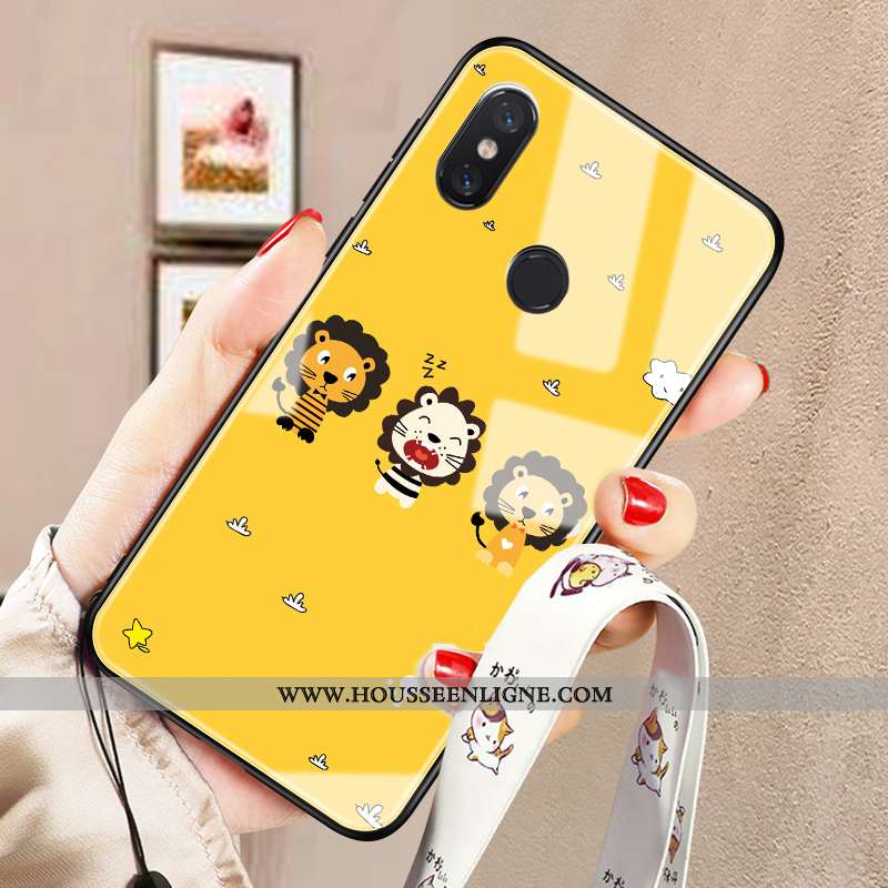 Coque Xiaomi Mi Mix 2s Dessin Animé Tendance Tout Compris Nouveau Verre Protection Téléphone Portabl