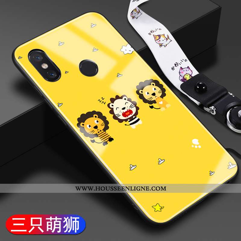 Coque Xiaomi Mi Mix 2s Dessin Animé Tendance Tout Compris Nouveau Verre Protection Téléphone Portabl