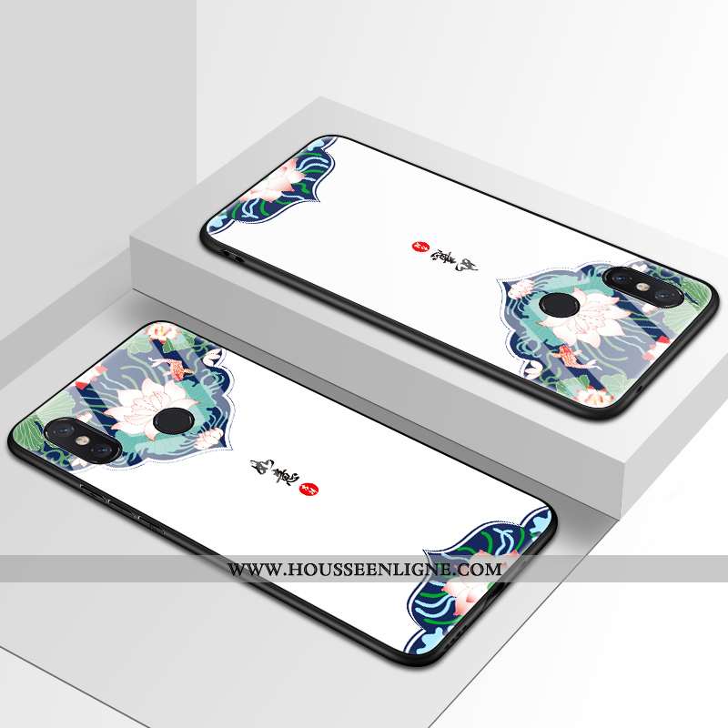 Coque Xiaomi Mi Mix 2s Légère Fluide Doux Style Chinois Téléphone Portable Net Rouge Tendance Blanc 