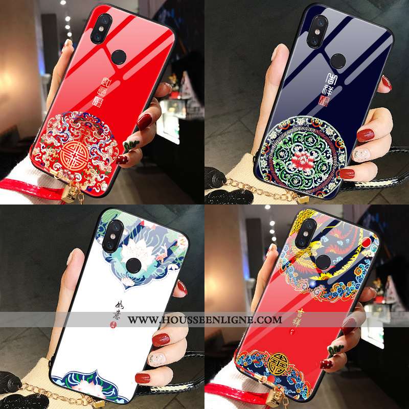 Coque Xiaomi Mi Mix 2s Légère Fluide Doux Style Chinois Téléphone Portable Net Rouge Tendance Blanc 