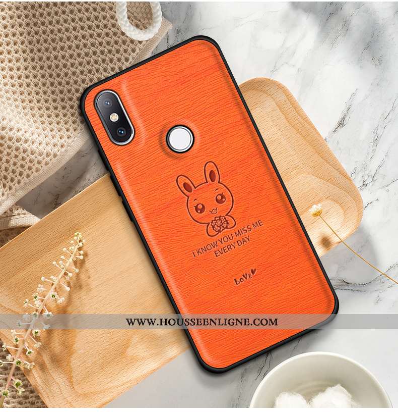 Coque Xiaomi Mi Mix 2s Mode Protection Amoureux Difficile Modèle Fleurie Personnalité Orange