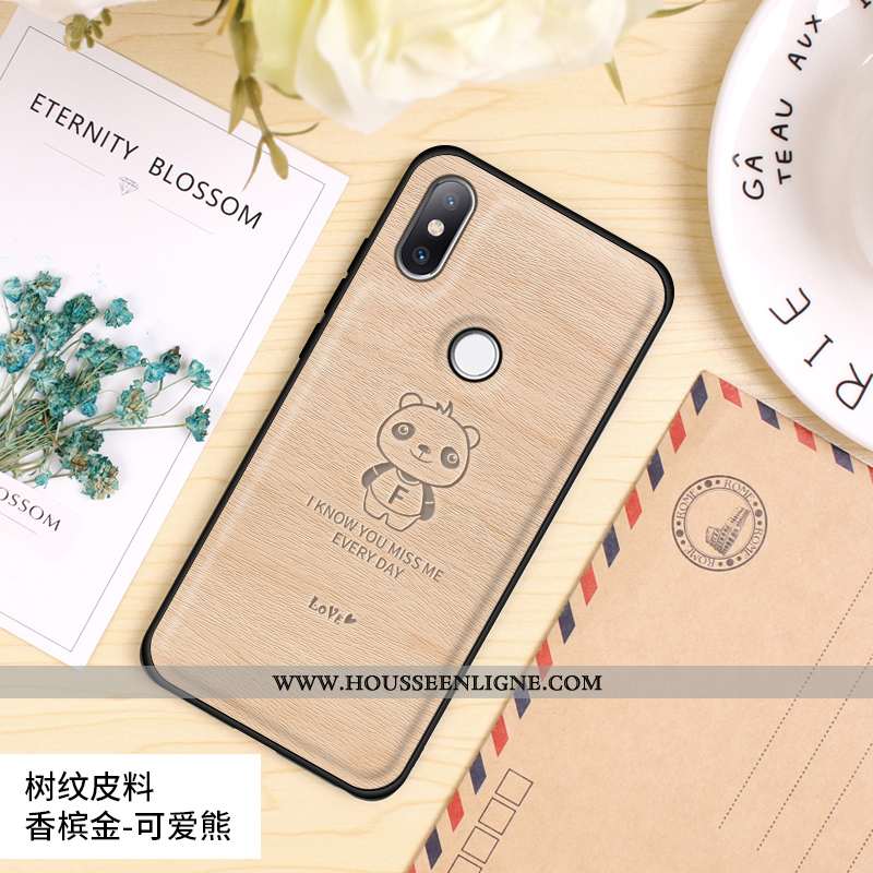 Coque Xiaomi Mi Mix 2s Mode Protection Amoureux Difficile Modèle Fleurie Personnalité Orange
