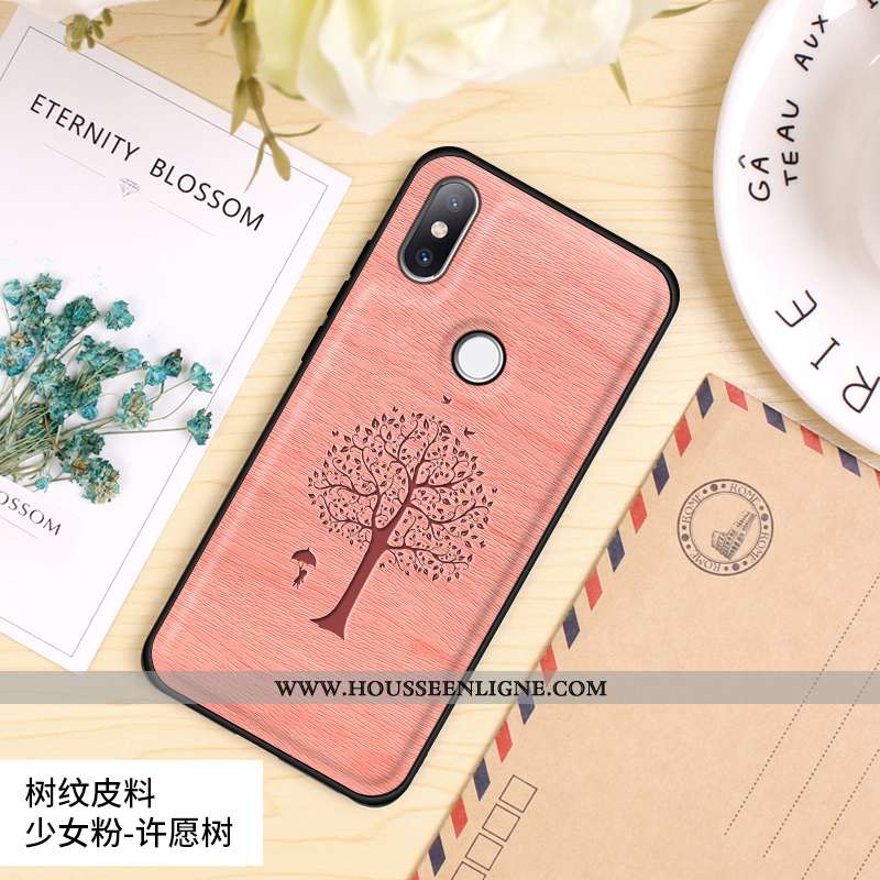 Coque Xiaomi Mi Mix 2s Mode Protection Amoureux Difficile Modèle Fleurie Personnalité Orange