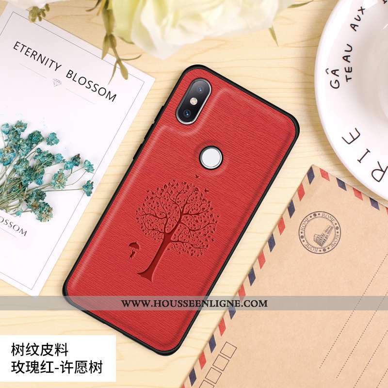 Coque Xiaomi Mi Mix 2s Mode Protection Amoureux Difficile Modèle Fleurie Personnalité Orange
