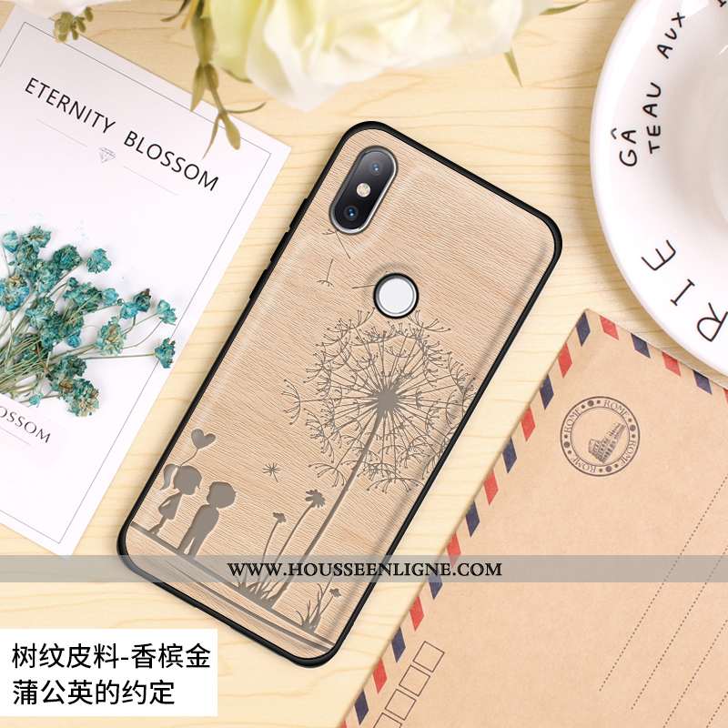 Coque Xiaomi Mi Mix 2s Mode Protection Amoureux Difficile Modèle Fleurie Personnalité Orange