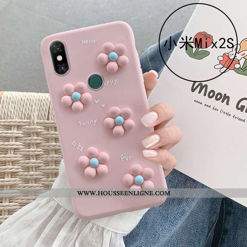 Coque Xiaomi Mi Mix 2s Silicone Fluide Doux Dimensionnel Petit Téléphone Portable Incassable Vert Ve