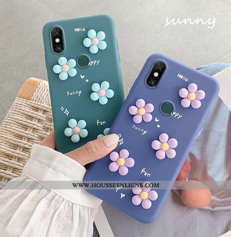 Coque Xiaomi Mi Mix 2s Silicone Fluide Doux Dimensionnel Petit Téléphone Portable Incassable Vert Ve
