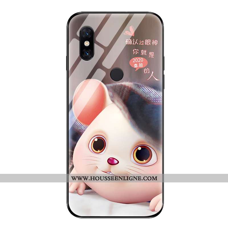Coque Xiaomi Mi Mix 2s Tendance Légère Tout Compris Verre Silicone Téléphone Portable Simple Gris