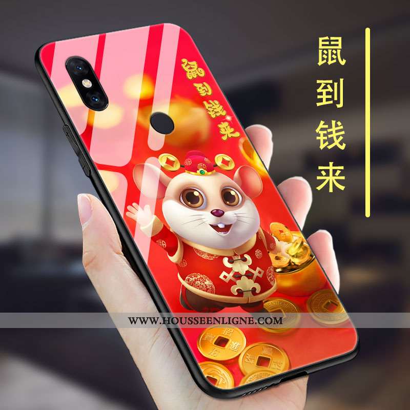 Coque Xiaomi Mi Mix 2s Tendance Légère Tout Compris Verre Silicone Téléphone Portable Simple Gris