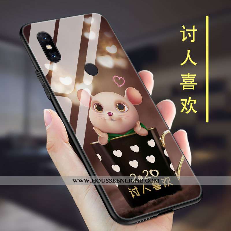 Coque Xiaomi Mi Mix 2s Tendance Légère Tout Compris Verre Silicone Téléphone Portable Simple Gris