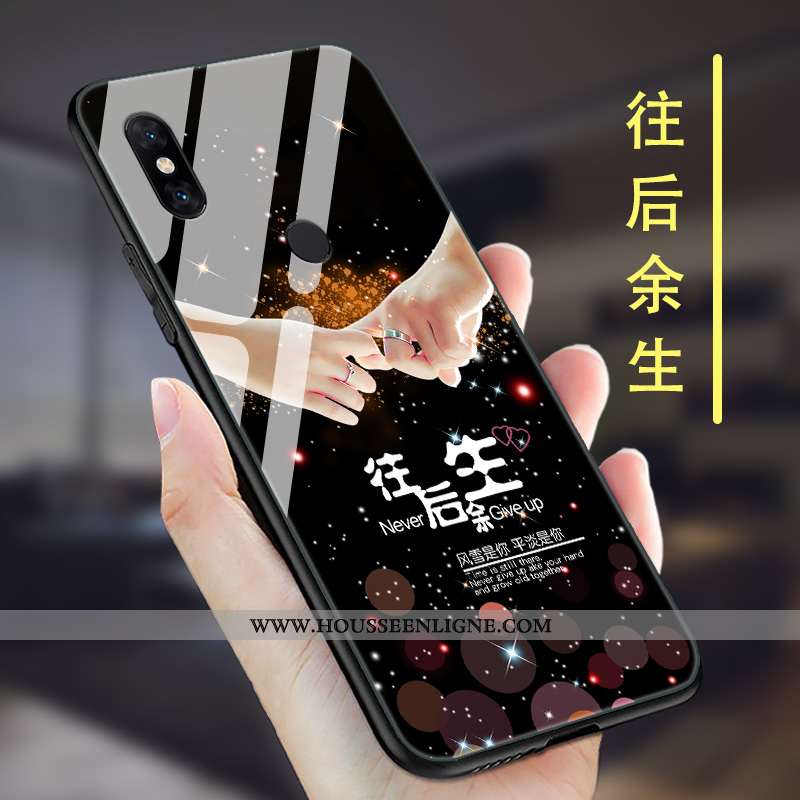Coque Xiaomi Mi Mix 2s Tendance Légère Tout Compris Verre Silicone Téléphone Portable Simple Gris