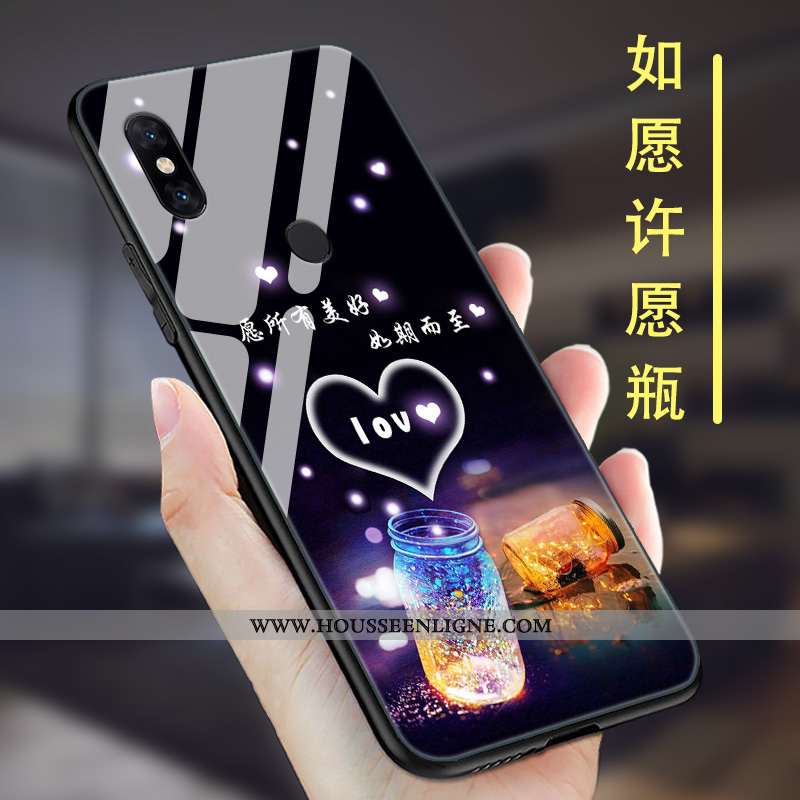 Coque Xiaomi Mi Mix 2s Tendance Légère Tout Compris Verre Silicone Téléphone Portable Simple Gris