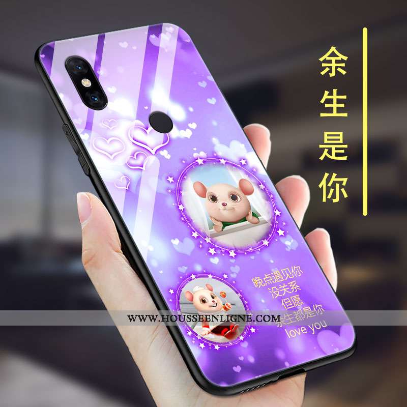 Coque Xiaomi Mi Mix 2s Tendance Légère Tout Compris Verre Silicone Téléphone Portable Simple Gris