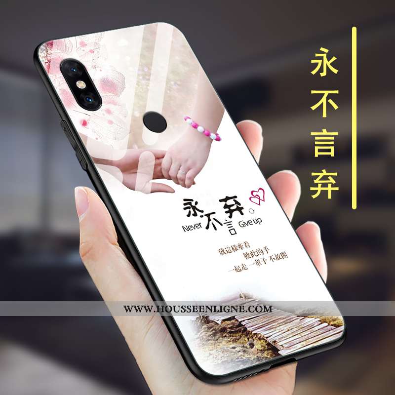 Coque Xiaomi Mi Mix 2s Tendance Légère Tout Compris Verre Silicone Téléphone Portable Simple Gris