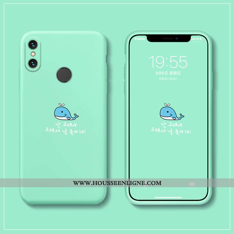 Coque Xiaomi Mi Mix 3 Charmant Ultra Silicone Dessin Animé Vert Fluide Doux Protection Verte