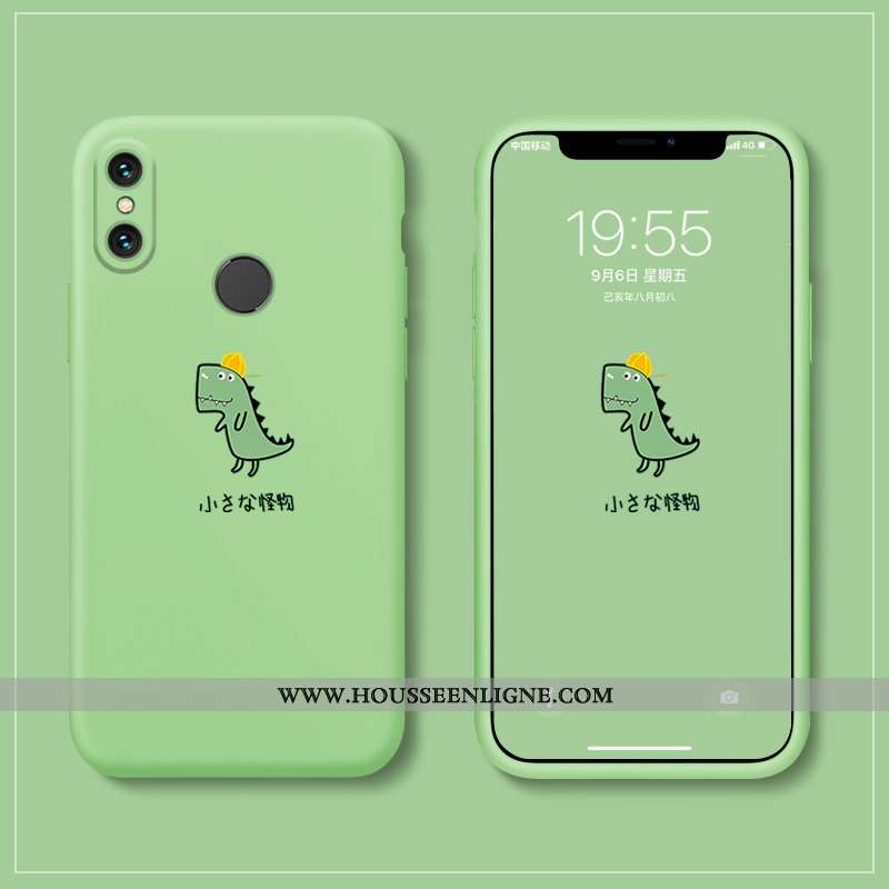 Coque Xiaomi Mi Mix 3 Charmant Ultra Silicone Dessin Animé Vert Fluide Doux Protection Verte