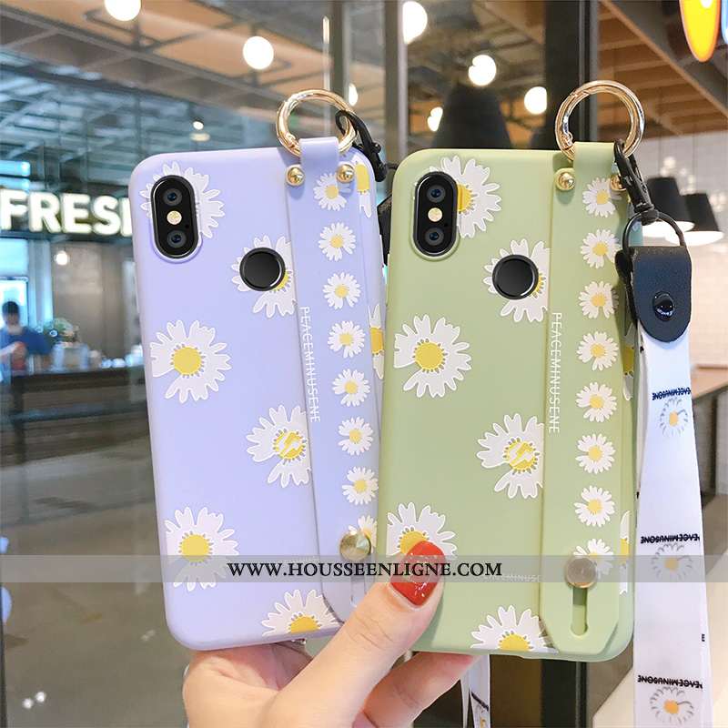 Coque Xiaomi Mi Mix 3 Ornements Suspendus Personnalité Vert Petite Marguerite Étui Incassable Tout C
