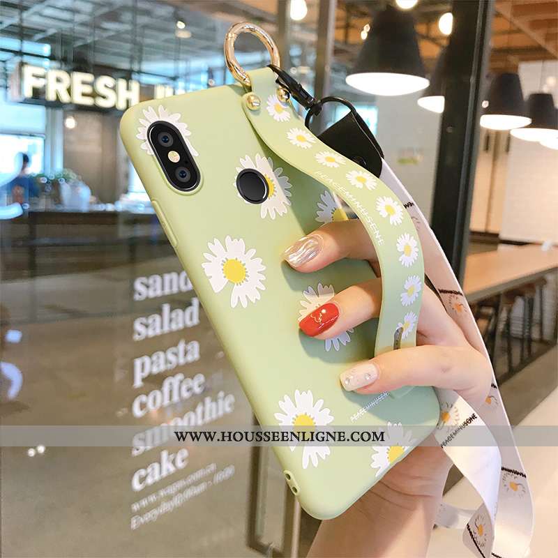 Coque Xiaomi Mi Mix 3 Ornements Suspendus Personnalité Vert Petite Marguerite Étui Incassable Tout C