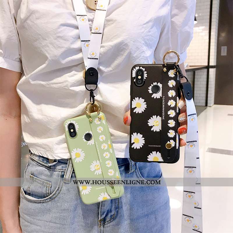 Coque Xiaomi Mi Mix 3 Ornements Suspendus Personnalité Vert Petite Marguerite Étui Incassable Tout C