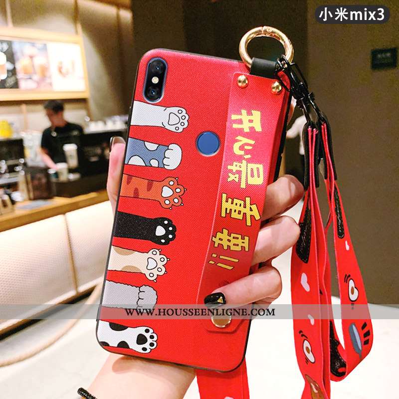 Coque Xiaomi Mi Mix 3 Protection Délavé En Daim Charmant Mignonne Légère Tendance Bleu