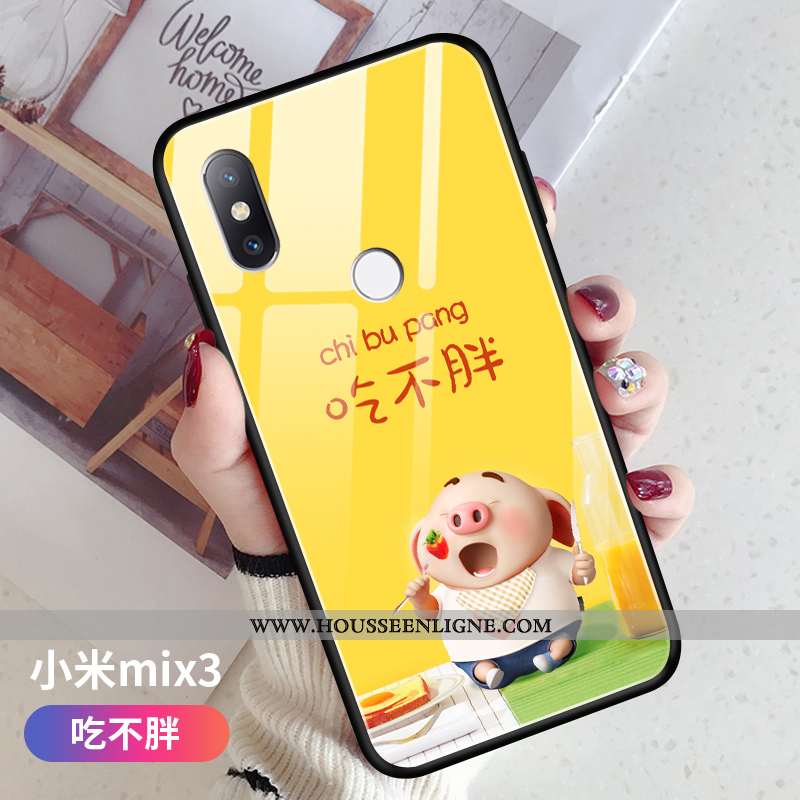 Coque Xiaomi Mi Mix 3 Protection Verre Ultra Tendance Incassable Jaune