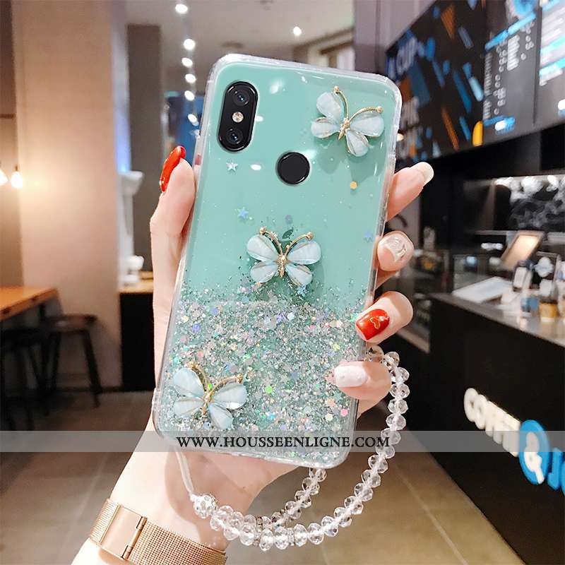 Coque Xiaomi Mi Mix 3 Ultra Légère Net Rouge Téléphone Portable Petit Étui Verte