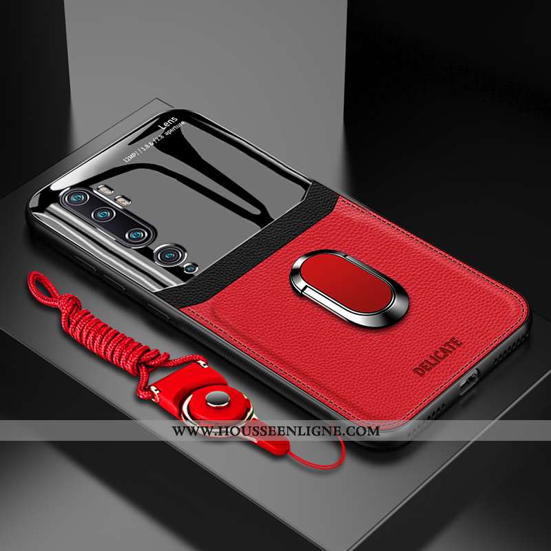 Coque Xiaomi Mi Note 10 Créatif Tendance Incassable Téléphone Portable Étui Verre Noir