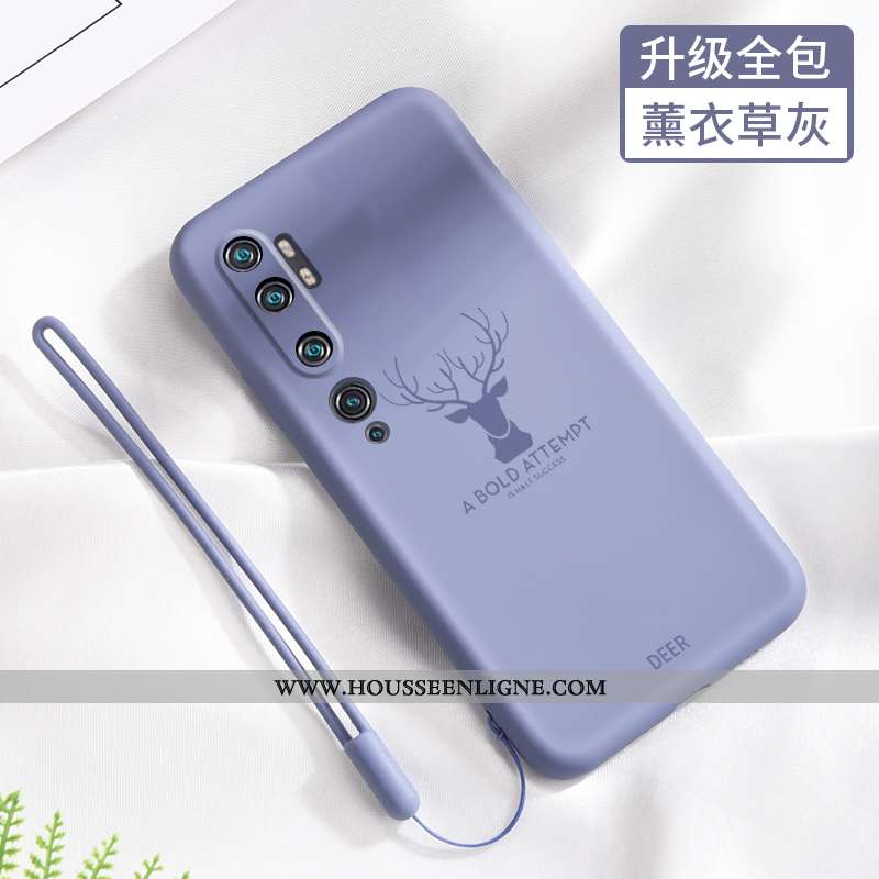 Coque Xiaomi Mi Note 10 Créatif Ultra Protection Incassable Fluide Doux Net Rouge Silicone Noir