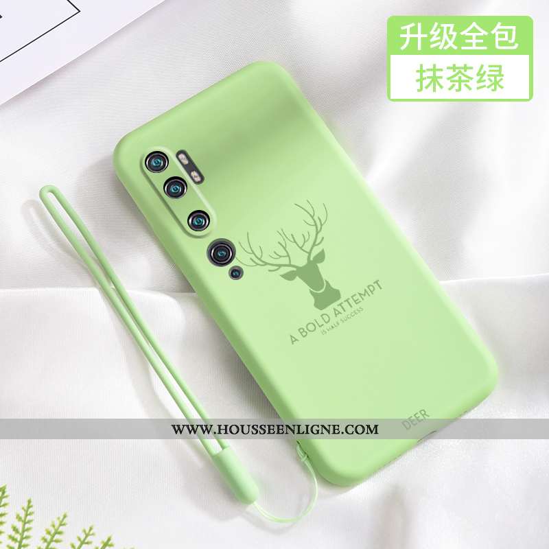 Coque Xiaomi Mi Note 10 Créatif Ultra Protection Incassable Fluide Doux Net Rouge Silicone Noir