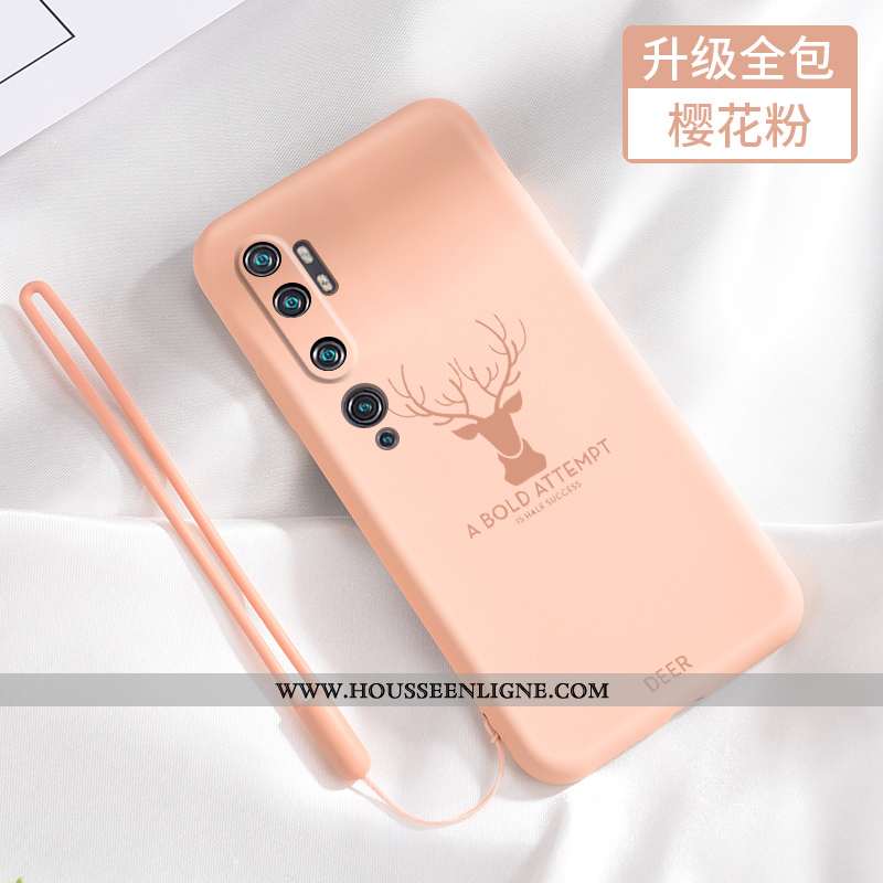 Coque Xiaomi Mi Note 10 Créatif Ultra Protection Incassable Fluide Doux Net Rouge Silicone Noir