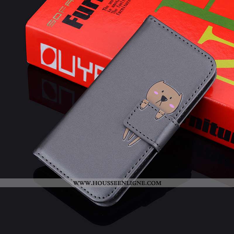 Coque Xiaomi Mi Note 10 Dessin Animé Charmant Tendance Orange Cuir Petit Téléphone Portable