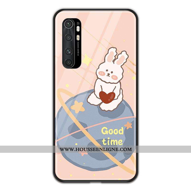 Coque Xiaomi Mi Note 10 Lite Dessin Animé Verre Jaune Petit Jeunesse Téléphone Portable
