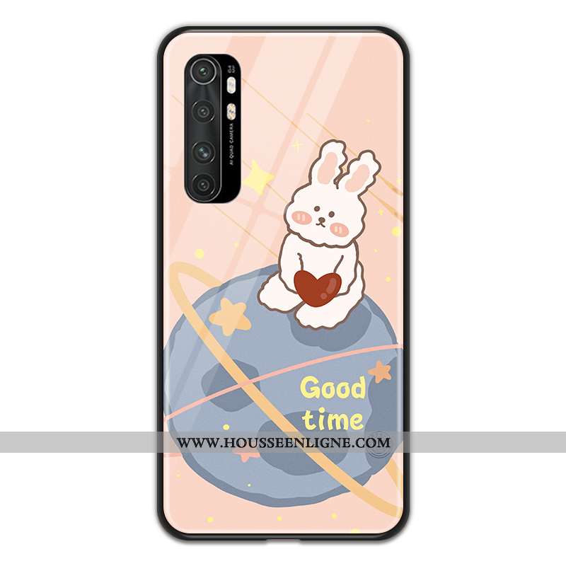 Coque Xiaomi Mi Note 10 Lite Dessin Animé Verre Jaune Petit Jeunesse Téléphone Portable