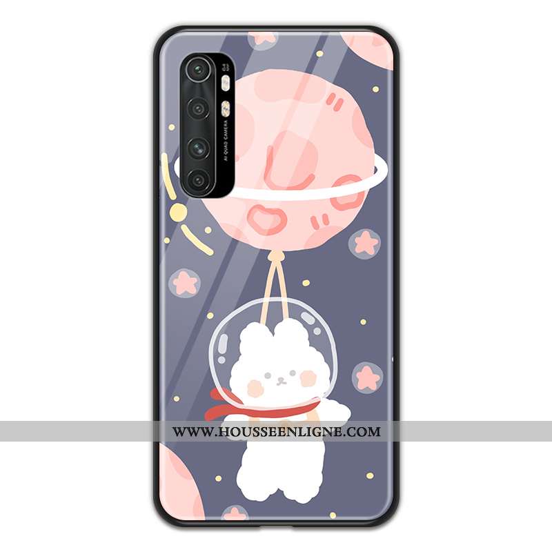 Coque Xiaomi Mi Note 10 Lite Dessin Animé Verre Jaune Petit Jeunesse Téléphone Portable