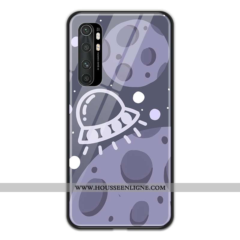Coque Xiaomi Mi Note 10 Lite Dessin Animé Verre Jaune Petit Jeunesse Téléphone Portable