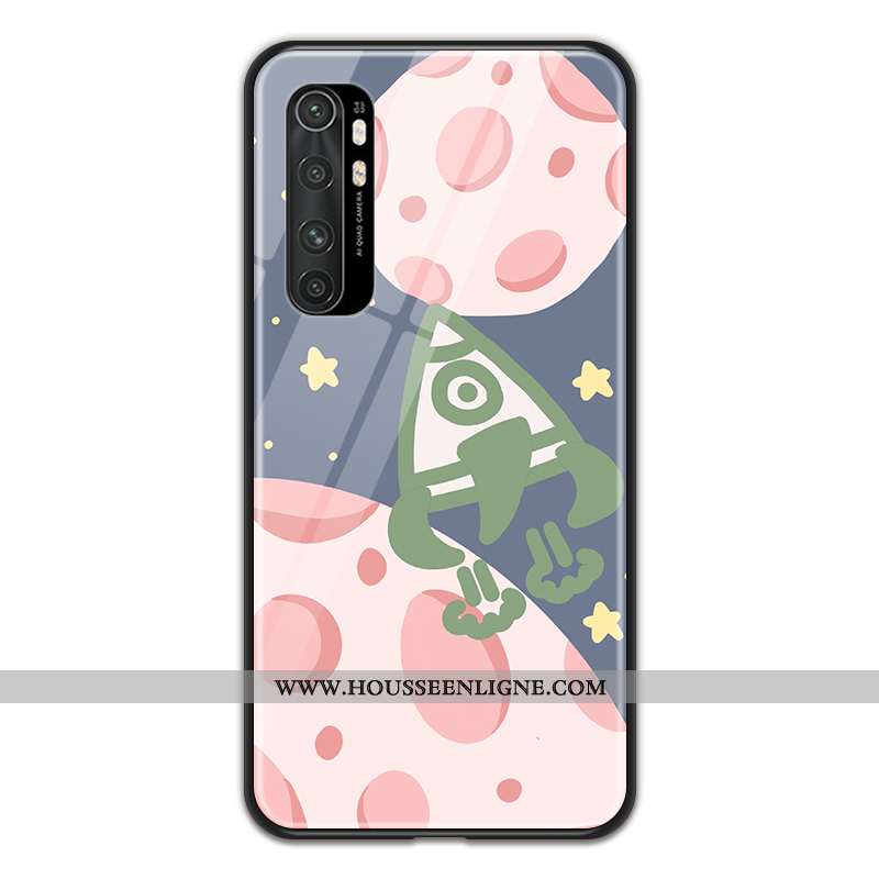 Coque Xiaomi Mi Note 10 Lite Dessin Animé Verre Jaune Petit Jeunesse Téléphone Portable