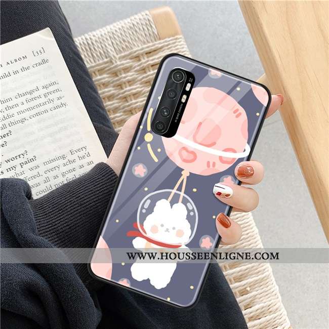 Coque Xiaomi Mi Note 10 Lite Dessin Animé Verre Jaune Petit Jeunesse Téléphone Portable