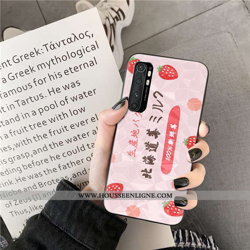 Coque Xiaomi Mi Note 10 Lite Modèle Fleurie Personnalité Rose Net Rouge Incassable Jeunesse
