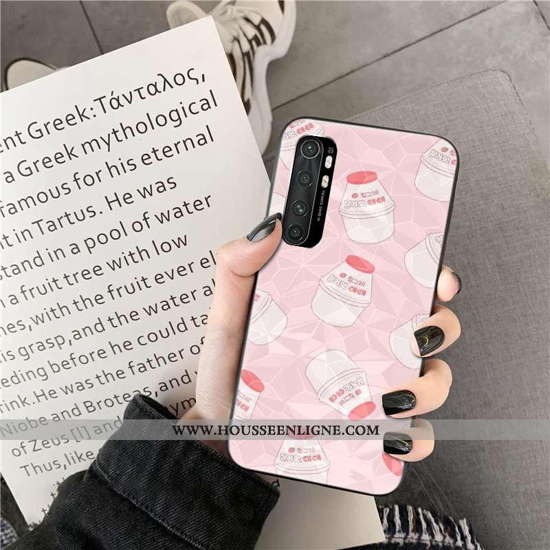 Coque Xiaomi Mi Note 10 Lite Modèle Fleurie Personnalité Rose Net Rouge Incassable Jeunesse