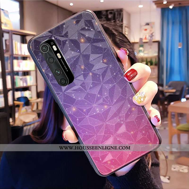 Coque Xiaomi Mi Note 10 Lite Modèle Fleurie Protection Losange Tout Compris Personnalisé Jeunesse Té