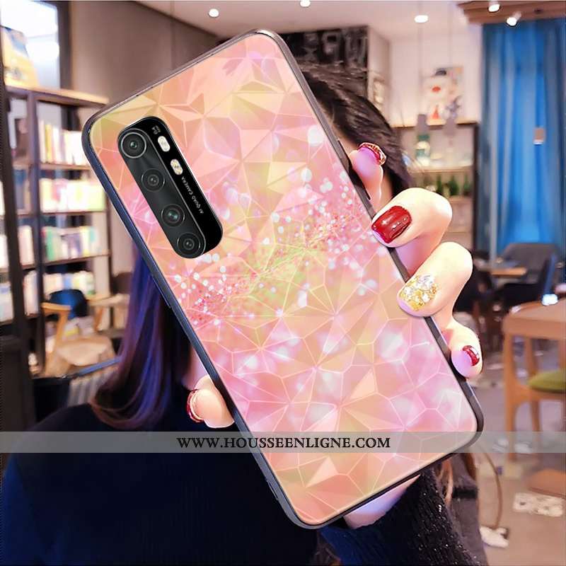 Coque Xiaomi Mi Note 10 Lite Modèle Fleurie Protection Losange Tout Compris Personnalisé Jeunesse Té