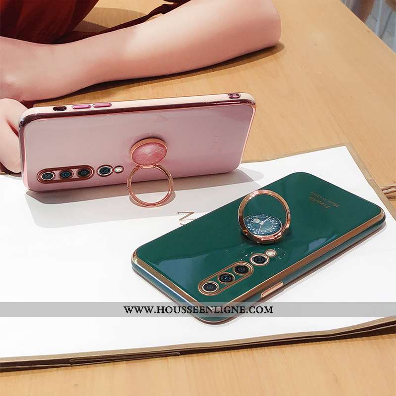 Coque Xiaomi Mi Note 10 Personnalité Créatif Support Étui Placage Tendance Rose