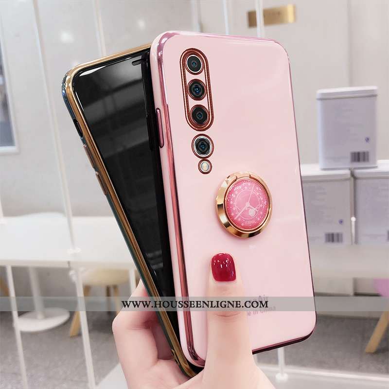 Coque Xiaomi Mi Note 10 Personnalité Créatif Support Étui Placage Tendance Rose