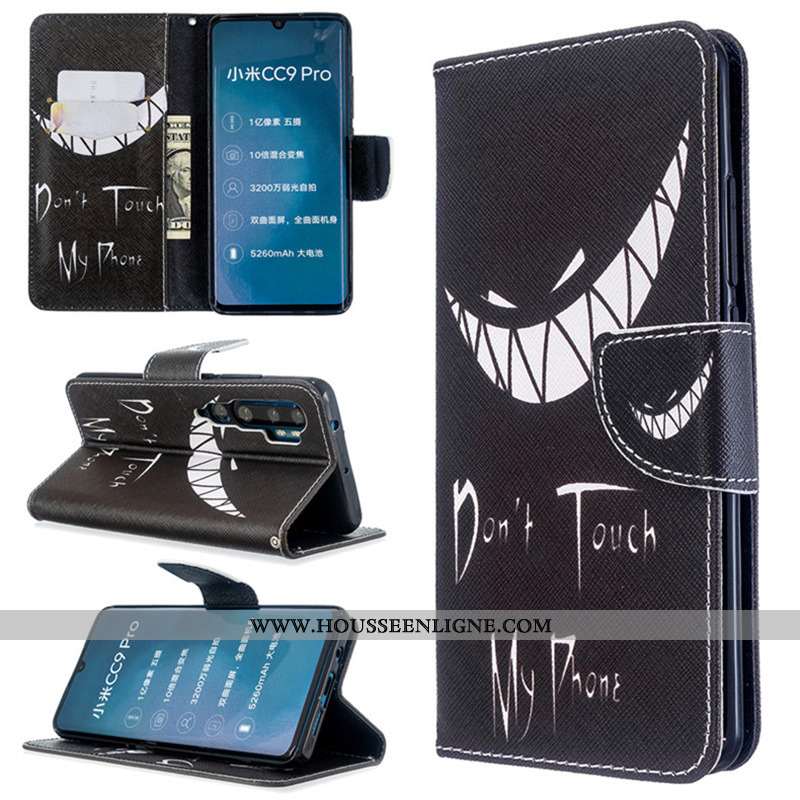 Coque Xiaomi Mi Note 10 Protection Cuir Blanc Housse Peinture Téléphone Portable Blanche