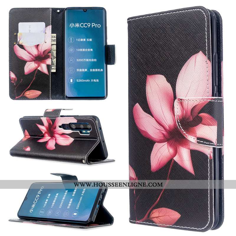 Coque Xiaomi Mi Note 10 Protection Cuir Blanc Housse Peinture Téléphone Portable Blanche