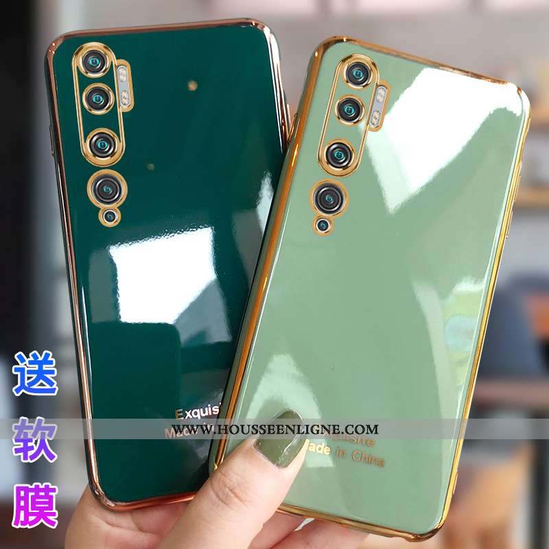 Coque Xiaomi Mi Note 10 Silicone Personnalité Incassable Placage Téléphone Portable Tout Compris Ver